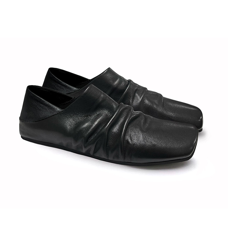 JCAESAR LEATHER SLIPPER 折纹牛皮拖鞋软质平底皮拖青年百搭潮流男鞋