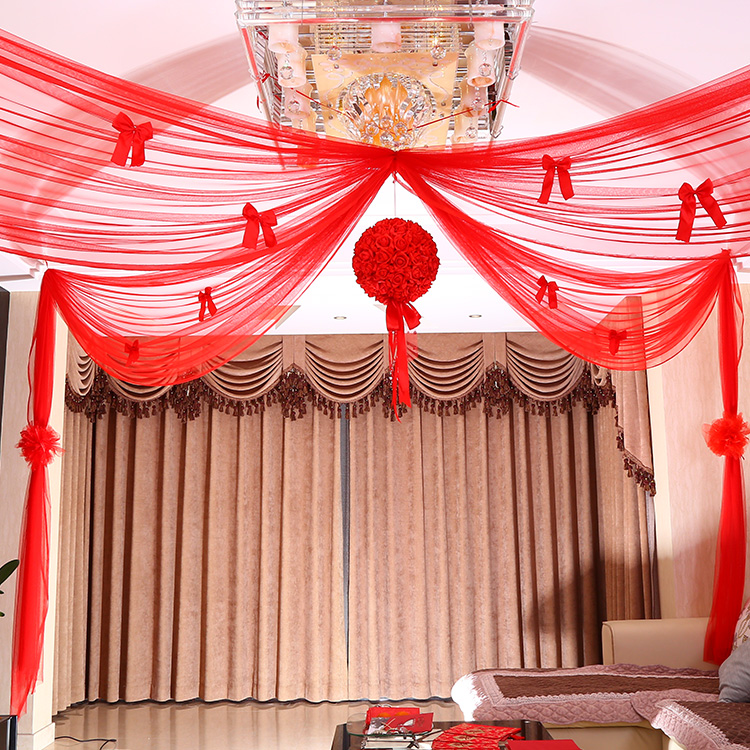 Wedding supplies wedding room bedroom layout pull flower wedding living room decoration opening shop celebration hotel romantic scene layout