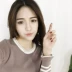 Hàng dệt kim mùa thu 2017 Phụ nữ mới Hàn Quốc Retro Wild Thin Tay áo dài Sinh viên Áo len Vòng cổ áo len