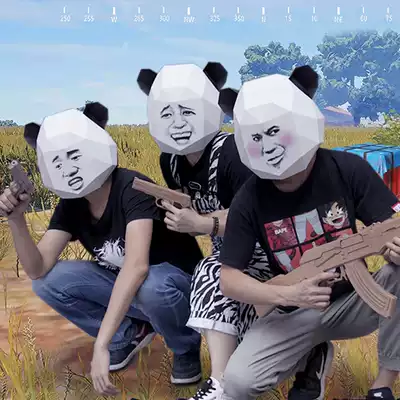 Paper infinite expression package bucket drawing mold mask headgear animation around two-dimensional cos funny funny funny April April