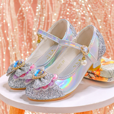 High Heel Elsa New Arrival Dance Children's Leather Shoes — 4
