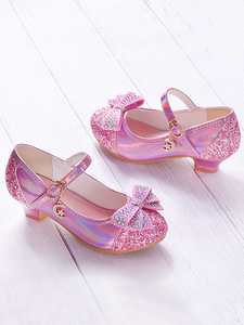 High Heel Elsa New Arrival Dance Children's Leather Shoes