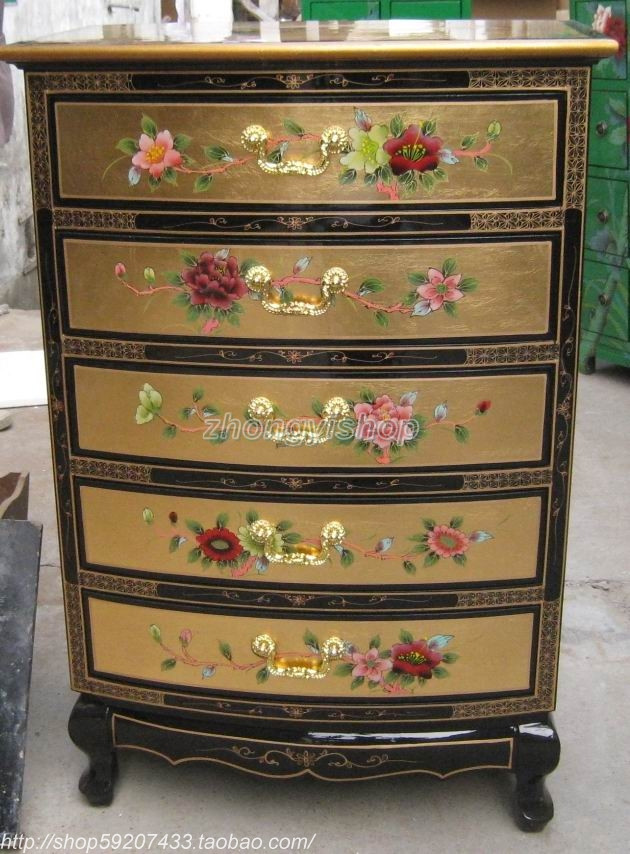 New Chinese antique furniture hand - painted furniture classical furniture porch cabinet storage cabinet NL 40