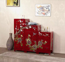 New Chinese furniture hand-painted furniture six-bucket cabinet Cabinet ten-chest cabinet CD cabinet stairway cabinet storage cabinet