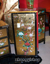 New Chinese classical furniture hand-painted furniture cabinet decoration cabinet locker storage cabinet finishing cabinet decoration cabinet