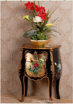 Chinese furniture gold foil furniture classical furniture antique furniture a few corners of the phone table bedside table two bucket cabinet