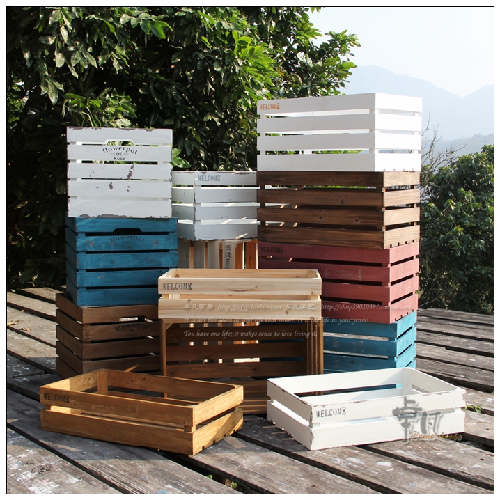 Usd 14 29 Retro Do Old Solid Wood Storage Large Decorative Wooden Retro Do Old Solid Wood Storage Large Decorative Wooden Box Window Furnishings Clutter Finishing