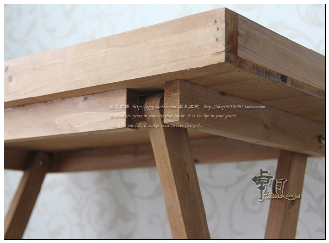 Đất nước retro rắn gấp bàn lưu trữ giá hoài cổ nhà ban công trang trí lớn kệ hoa khay hoa - Bàn mẫu bàn học đẹp bằng gỗ