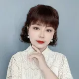 Кудрявый модный реалистичный парик, кудрявые пряди волос изготовленные из настоящих волос для пожилых людей, для среднего возраста, средней длины