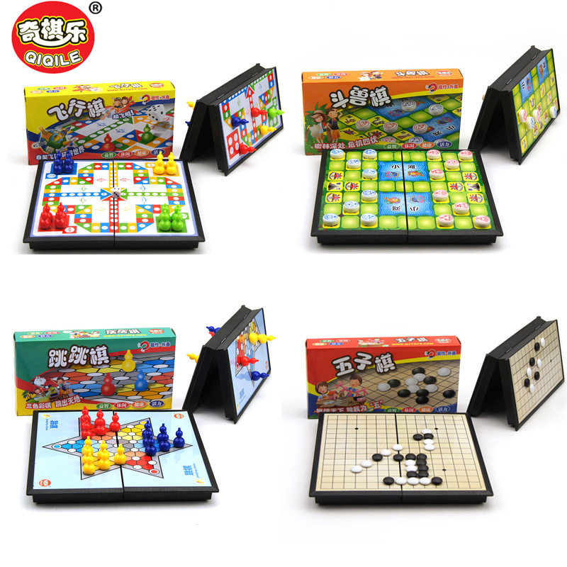 Folding Magnetic Chess China Checkers Chinese Checkers Children's Portable Flight Chess Training Institution Creative Gifts Christmas