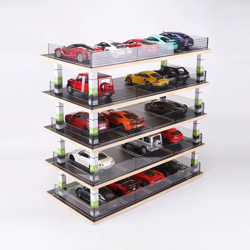 Парковка, модель автомобиля из натурального дерева, вместительный и большой стенд, коробка для хранения, масштаб 1:24