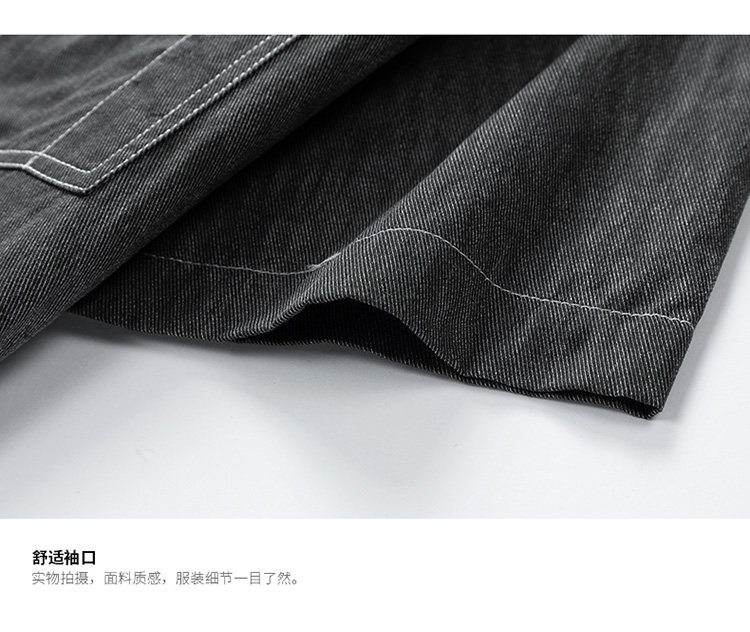 Джинсовая рубашка nasa联名牛仔衬衫夏季男款潮牌短袖衬衣青少年宽松休闲工装薄外套 OTHER