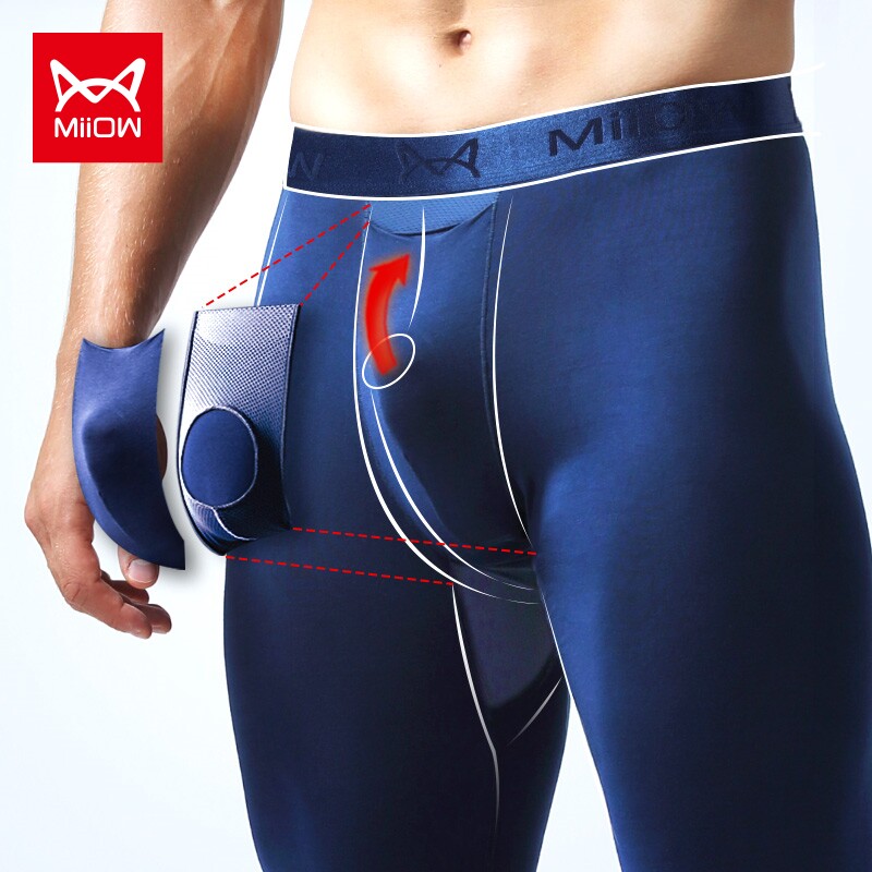 Cat Human Sanitary Pants Pants Men's Pants Inside Pants Men's Gun Pop-up Inner Lap Pants Single Pieces Spring Autumn Winter Warm Pants Sanitary Pants