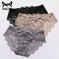Cat người ren đồ lót phụ nữ eo thấp rỗng gợi cảm hot lady tóm tắt chăn bông cô gái liền mạch thoáng khí - Giống cái quần lót lọt khe xuyên thấu