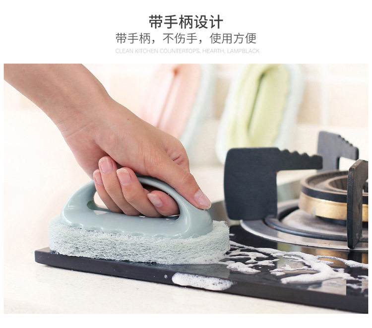 浴室瓷砖清洁神器化妆室浴缸清洁刷墙面边角刷厨房洗碗海绵擦刷子详情3