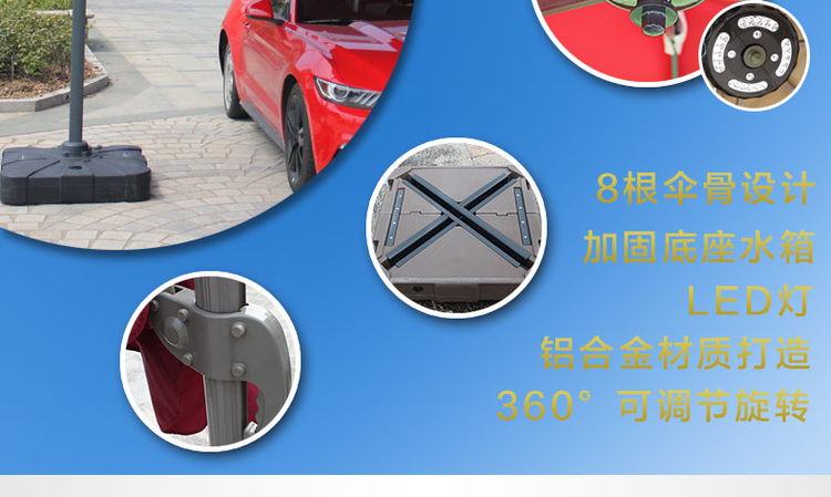 Ngoài trời Roman Umbrella Sun Parasol 3 m Gấp Vườn Ô Lớn Ngoài Trời Đồ Nội Thất Cà Phê Ô ghế nhựa giả mây ngoài trời