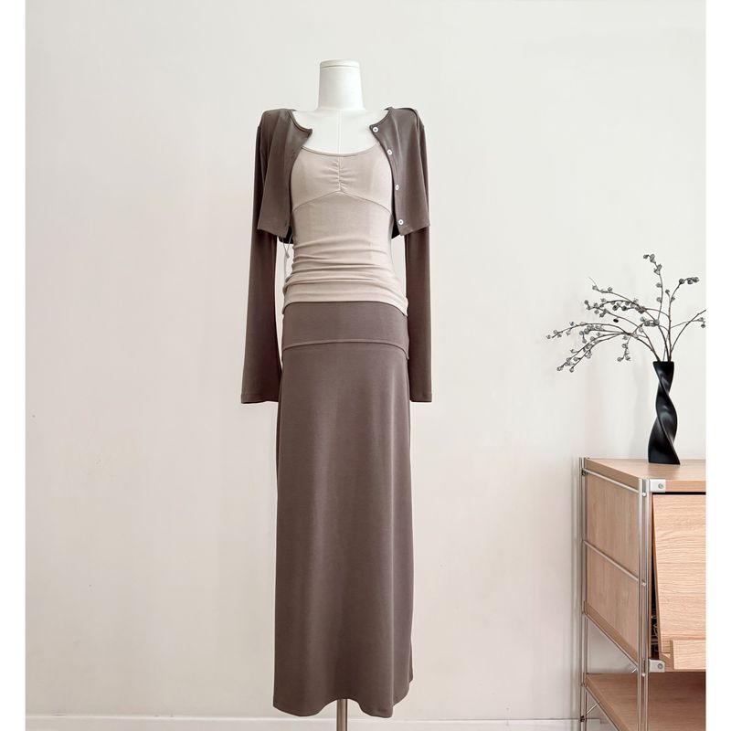 Obliviat - All Is Forgetting, Gentle Sister Set: Camisole, Skirt, and Cardigan Three-Piece Set for Women, Spring/Summer Basic Style