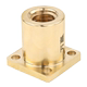 Trapezoidal screw copper nut method for cutting edge four holes