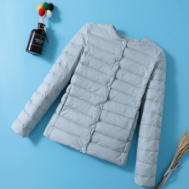 Usuit 2020 new down clothes womens liner light and thin short and no collar long sleeves to wear warm and round collar thin and light