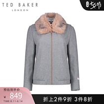 TED BAKER Womens fashion warm wool collar wool jacket
