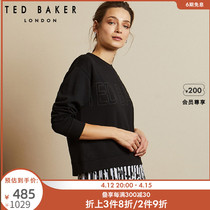 TED BAKER Spring Summer Ladies Casual Loose Sleeve Head LOGO Short round neckline 160669