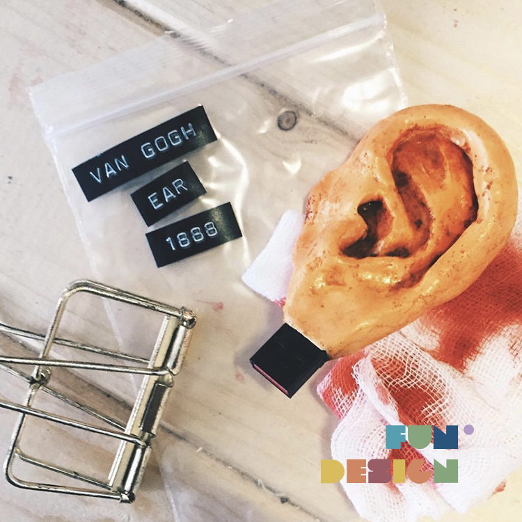 Thai designer hand-made three-dimensional spoof funny realistic ears USB 32G U disk creative gift