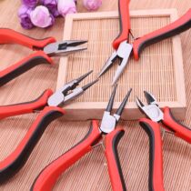 DIY handmade accessories tool set pliers pliers oblique nose pliers needle nose pliers round mouth red handle pliers crochet