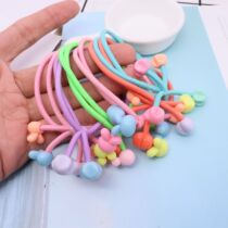 About 50 pieces of high elastic color cartoon big ring hair rope rubber band head rope finished DIY jewelry material