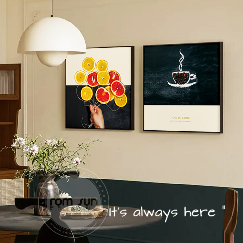 Modern Light Luxury Restaurant Decorative Paintings, Creative and Personalized Dining Room Wall Art, High-End Bakery and Cafe Hanging Paintings