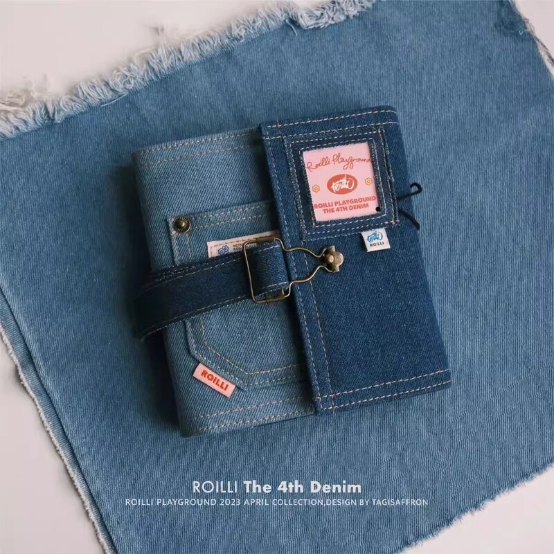 Retro A7 Denim Loose-Leaf Notebook, High-Value 3inch Small Card Polaroid Photo Storage Album Retro A7 Denim Loose-Leaf Notebook, High-Value 3inch Small Card Polaroid Photo Storage Album