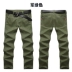 Quần yếm nam Quần âu nam mùa thu Mới Thanh niên Slim Straight Eo Cotton Sinh viên Quần dài Xu hướng quần áo nam Quần làm việc