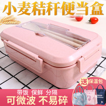 Microwave heating childrens lunch box plastic portable fruit box student lunch box Japanese lunch box cute girl heart