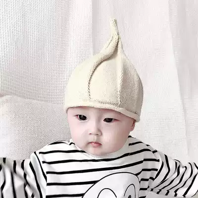 Baby hat Autumn and winter infants 5 female babies 8 children 6-12 months 7 boys 9 plus fluff thread hat knitting tide