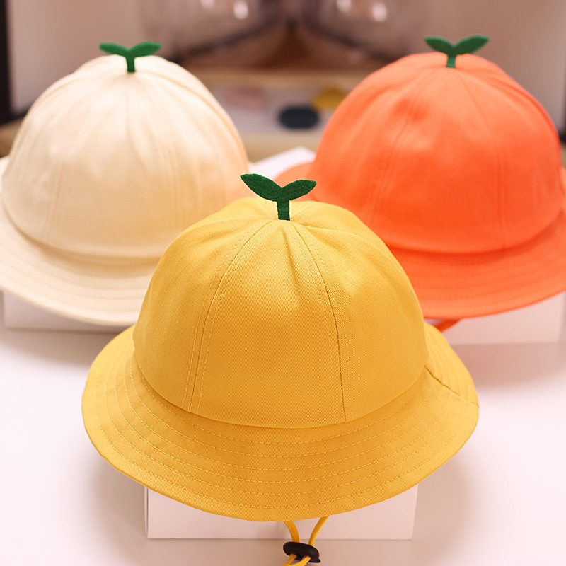 Children's Hat Spring and Autumn Kindergarten Student Fisherman Hat Boy and Girls Baby Sun and Shading Baby Little Yellow Hat
