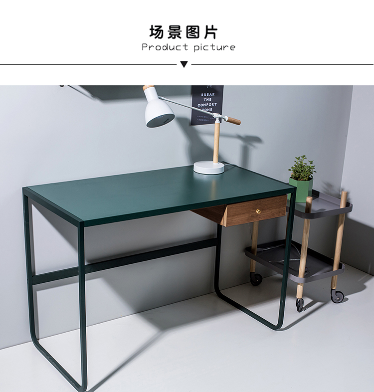 Bắc Âu máy tính bàn máy tính để bàn đơn giản hiện đại bàn phòng ngủ bàn gỗ thép đơn bàn viết - Bàn bàn máy tính thông minh