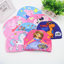  Swimming cap fabric daughter child cute girl girl does not strangle the head boy boy swimming 6-5 children-3-8 years old