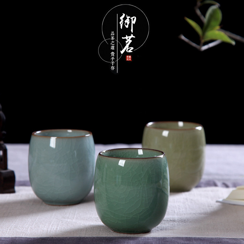 Royal Tea Green Porcelain Tea Cup Ceramic Tea Tea Cup of Ice Iced Six Color Pint Tea Cup Flower Teacup Tea Cup Porcelain Tea Cup