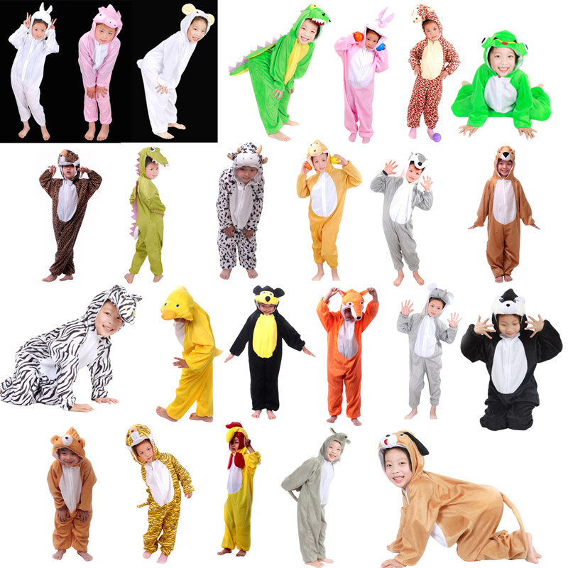 Halloween children's animal costumes Kindergarten performance performance costumes props Cartoon cute animal one-piece clothes