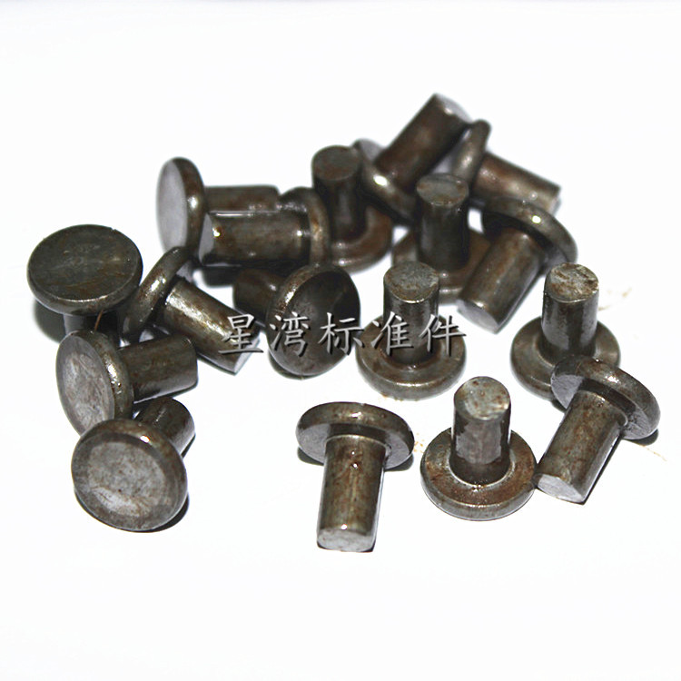 GB109 flat head solid iron rivet natural color M8M10 hand striking knockout type natural iron rivet 5 kg