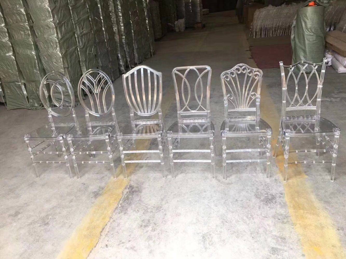 High-grade acrylic slub chair Wedding chair Transparent slub chair Banquet chair Lighting refraction chair High-grade wedding chair