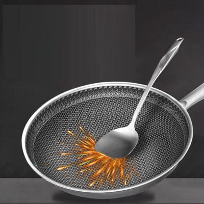 不粘锅炒锅家用316不锈钢炒锅