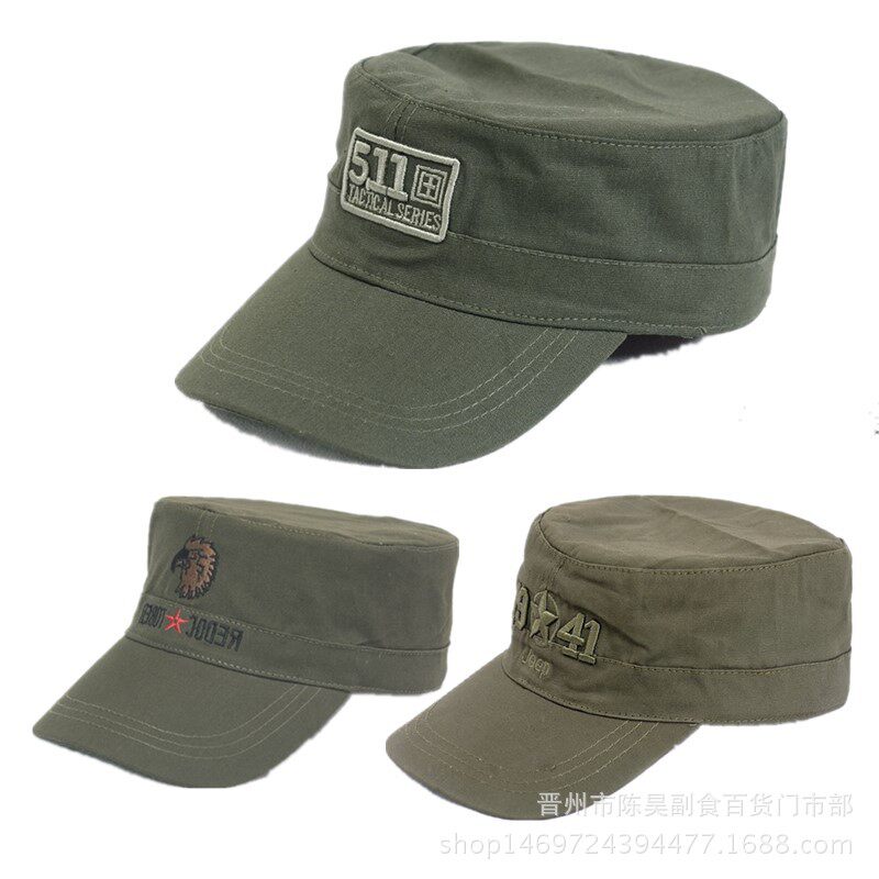 Men's outdoor military fans camouflated canvas for training hat students Duck Tongue Cap Army Training Hat Spring Autumn Sun Protection Anti Dust Working Cap