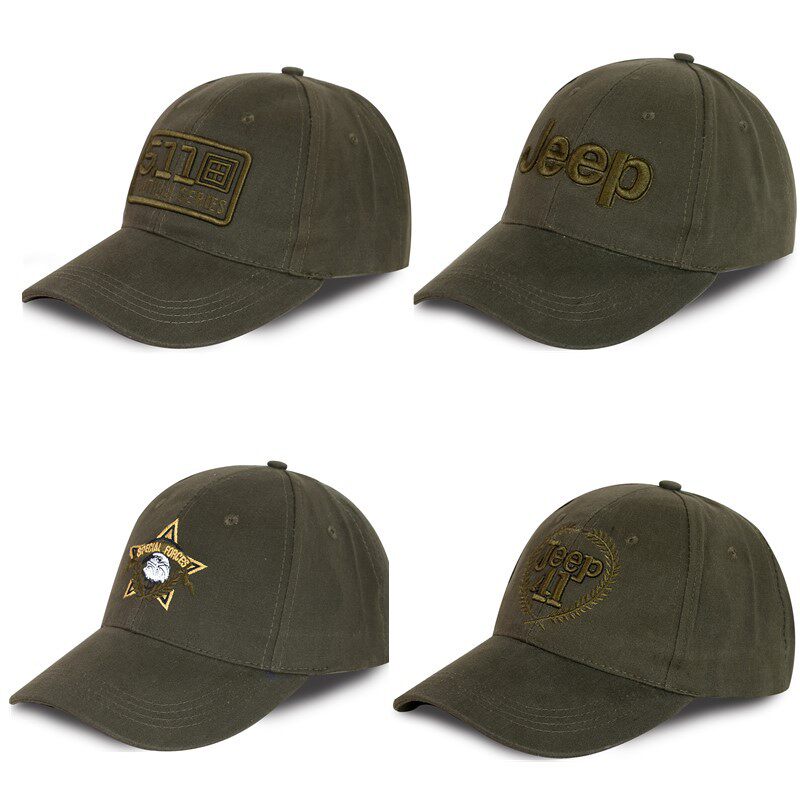 Men's Army Green Student Army Training Anti-Youth Bend Along Leisure Tide Male Cap Duck Tongue Cap Suncap Baseball Cap