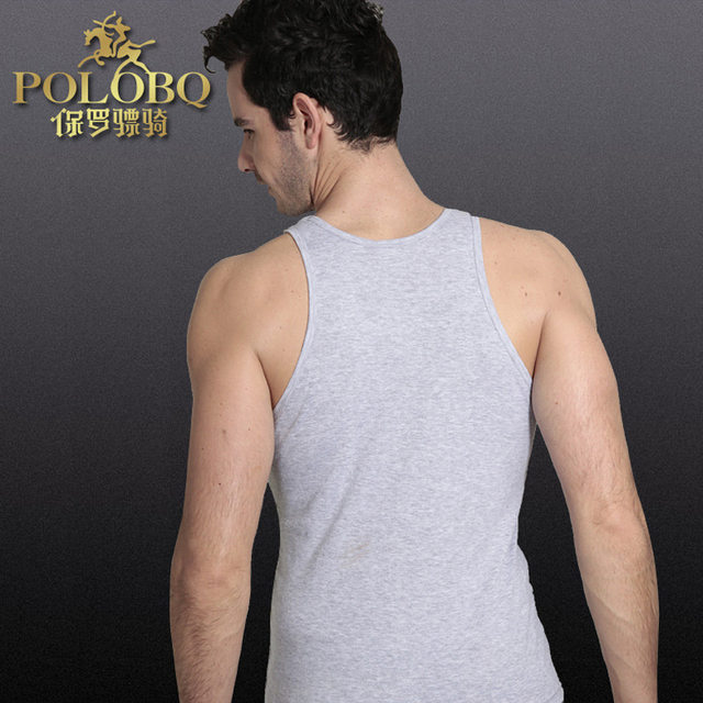 Golden Peony Spring and Summer Men's Vest Men's Pure Cotton Vest Hurdle Breathable Bottoming Sports Sweat Vest Special Offer