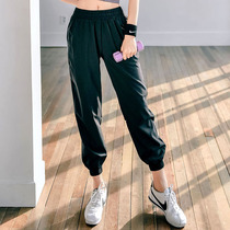 Sports pants Womens drawstring casual gym loose pants Quick-drying high waist training straight running pants Yoga pants