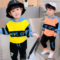 Little boy autumn suit 1 treasure clothing cotton sweater trousers tide childrens clothing 7-year-old children handsome casual two-piece cool