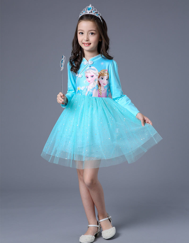 Váy công chúa lãng mạn mùa đông và mùa đông Váy Aisha Aisha cộng với váy nhung cotton Sophia mùa đông váy mùa hè cho bé gái