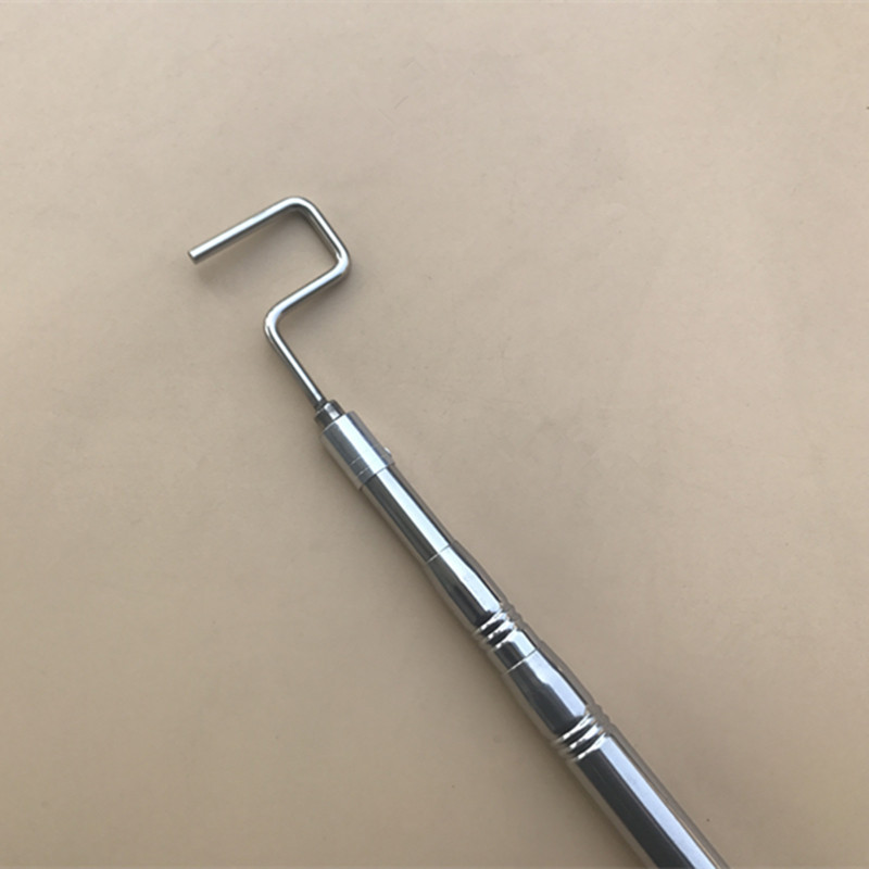 Stainless Steel Square Hook Without Sharp Edges, Small Curved Hook, Embossed Fishing Net Pole, Telescopic Rod, Single Hook for Fishing Hooks and Shrimp Traps