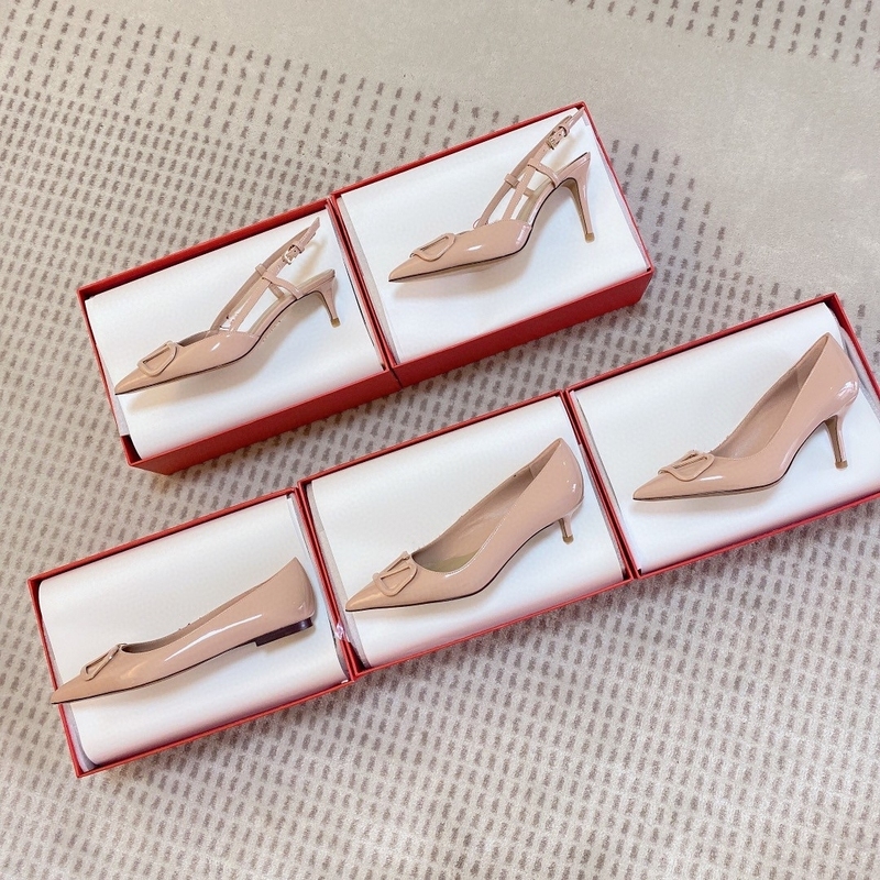 2025 Summer V Brand Nude Sandals for Women, V-Strap Sandals, Pointed Toe Stiletto Heels, Wedding Shoes, High Heels, Shallow Mouth Closed-Toe Single Shoes