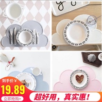  Childrens cloud silicone placemat Nordic ins baby eating mat Non-slip heat insulation mat Waterproof baby table mat